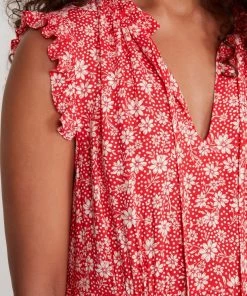 M&Co Petite Red Daisy Print Tiered Dress -M&Co Sales Shop unnamed file 612 scaled