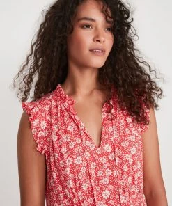 M&Co Petite Red Daisy Print Tiered Dress -M&Co Sales Shop unnamed file 613 scaled