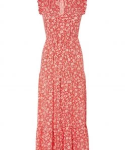 M&Co Petite Red Daisy Print Tiered Dress -M&Co Sales Shop unnamed file 614 scaled