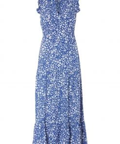 M&Co Blue Ditsy Print Tiered Midi Dress -M&Co Sales Shop unnamed file 621 scaled