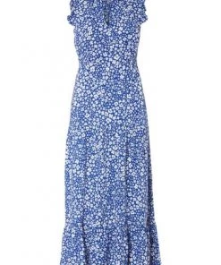 M&Co Blue Ditsy Print Tiered Midi Dress -M&Co Sales Shop unnamed file 622