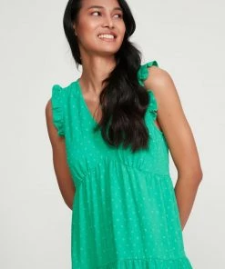 M&Co Green Dobby Frill Midi Dress -M&Co Sales Shop unnamed file 630 scaled