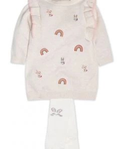 M&Co Cream Knitted Dress With Tights -M&Co Sales Shop unnamed file 638