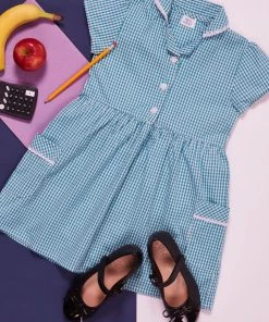 M&Co Green Back To School Gingham Dress