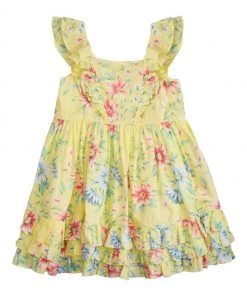 M&Co Yellow Cotton Cambric Dress