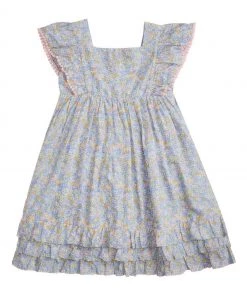 M&Co Blue Ditsy Cotton Dress