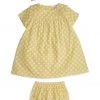 M&Co Yellow Sunflower Dobby Dress Set