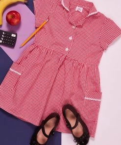 M&Co Gingham Red Dress