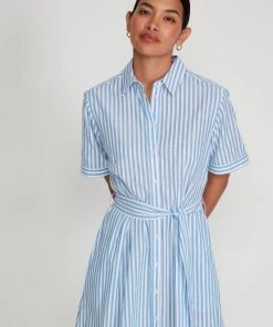 M&Co Blue Stripe Midi Shirt Dress -M&Co Sales Shop unnamed file 691 scaled