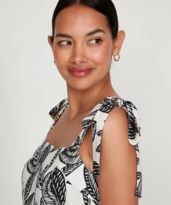 M&Co Black Leaf Print Tiered Dress -M&Co Sales Shop unnamed file 717 scaled