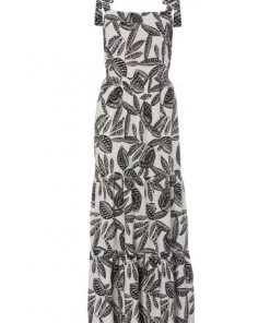 M&Co Black Leaf Print Tiered Dress -M&Co Sales Shop unnamed file 719