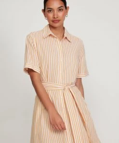 M&Co Yellow Stripe Midi Shirt Dress -M&Co Sales Shop unnamed file 722 scaled