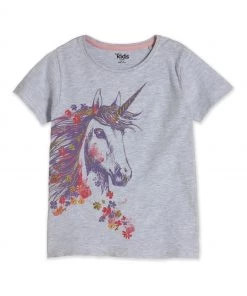 M&Co Grey Unicorn T-Shirt