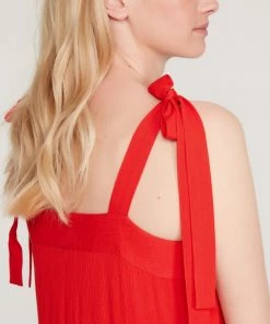 M&Co Red Cheesecloth Tiered Midi Dress -M&Co Sales Shop unnamed file 735 scaled