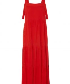 M&Co Red Cheesecloth Tiered Midi Dress -M&Co Sales Shop unnamed file 736 scaled