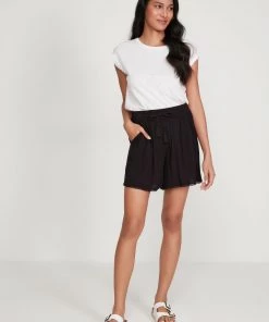M&Co Black Crinkle Shorts