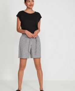 M&Co Gingham Black Shorts
