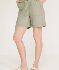 M&Co Green Linen Shorts -M&Co Sales Shop unnamed file 807 scaled