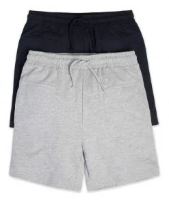 M&Co Blue Cotton 2 Pack Shorts