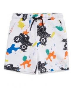 M&Co White Aop Truck Splatter Shorts -M&Co Sales Shop unnamed file 870