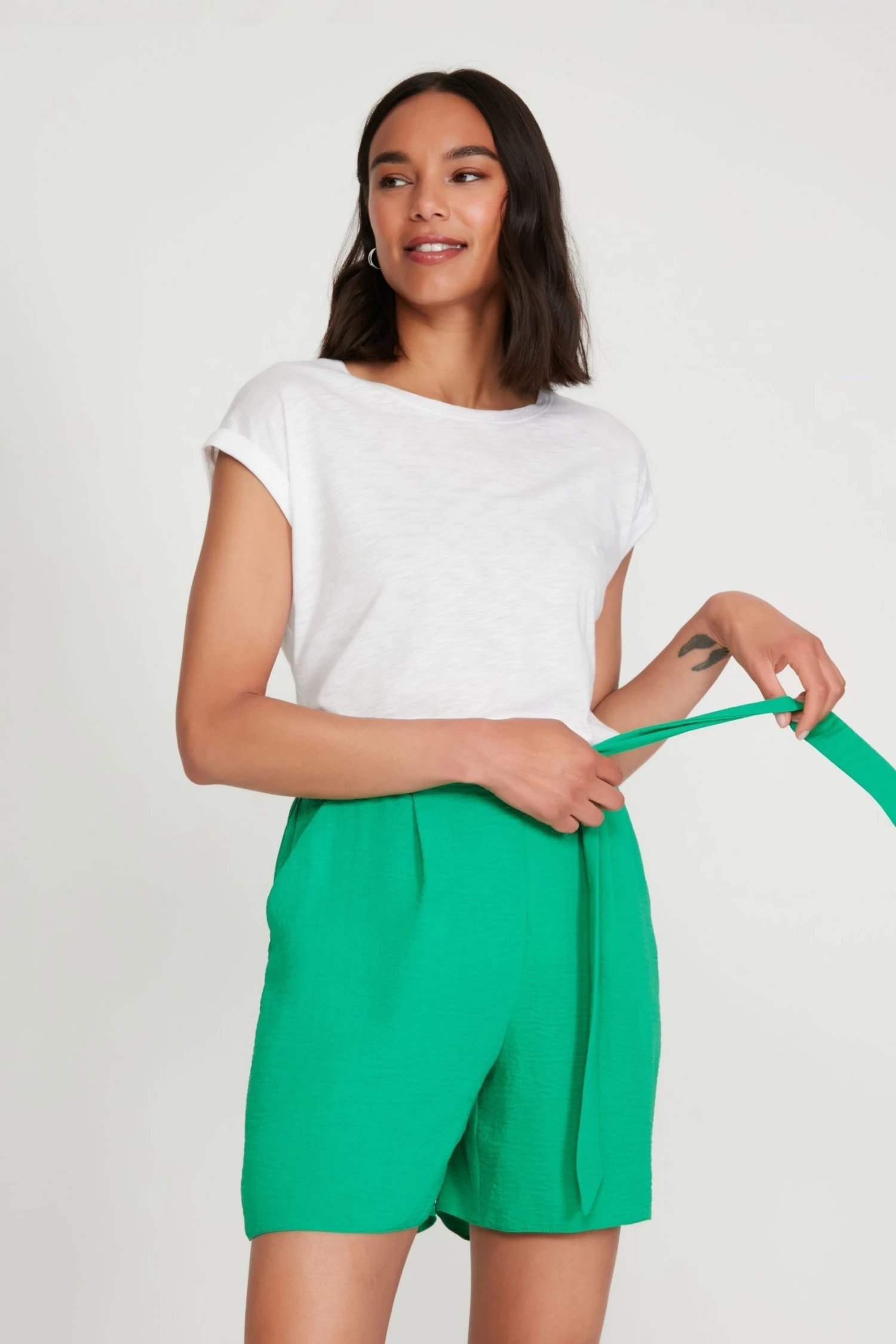 M&Co Green Tailored Shorts 4 M&Co Green Tailored Shorts - Image 2