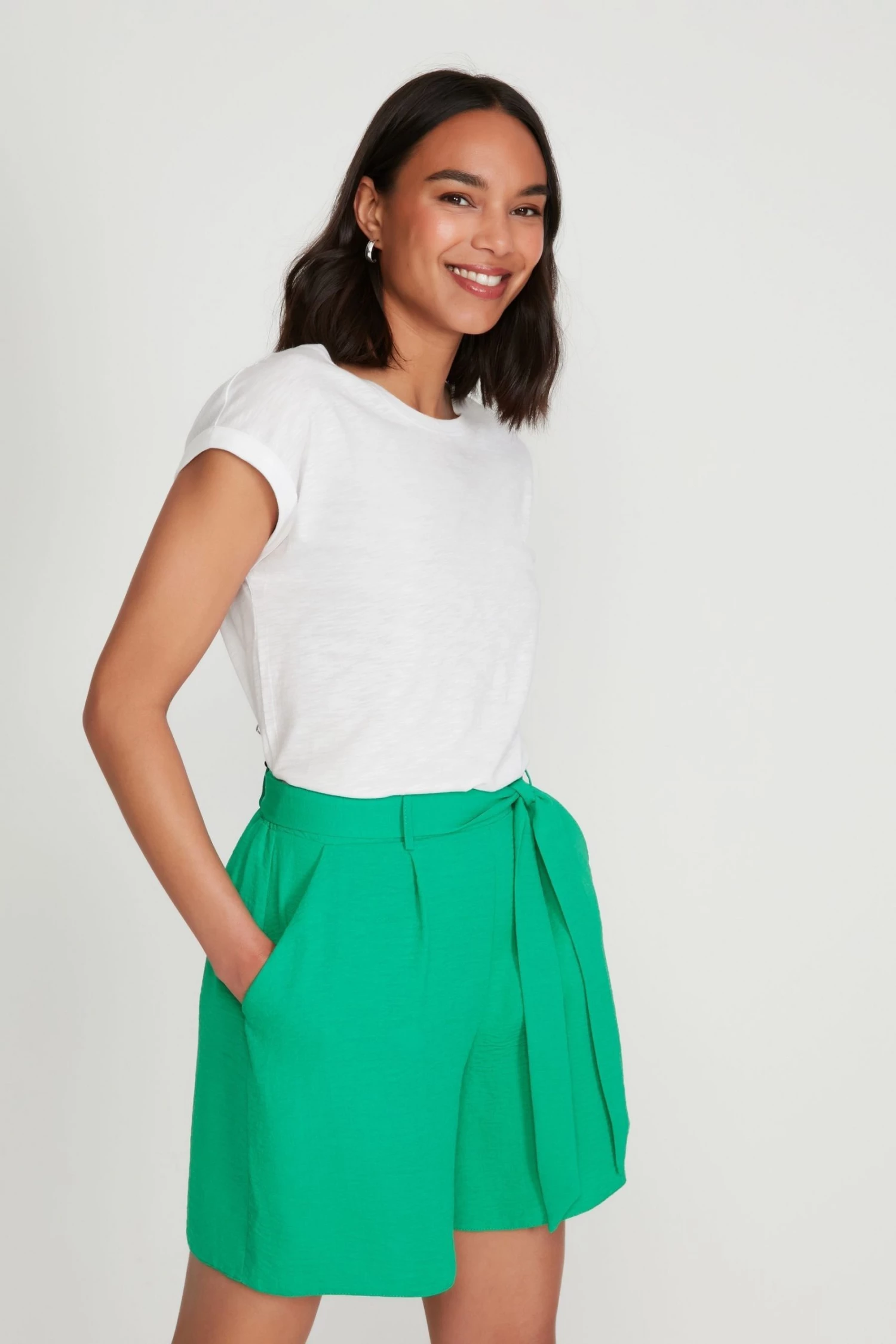 M&Co Green Tailored Shorts 5 M&Co Green Tailored Shorts - Image 3