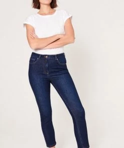 M&Co Blue Supersoft Cropped Jeans
