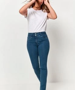 M&Co Blue Lift And Shape Straight Leg Jeans