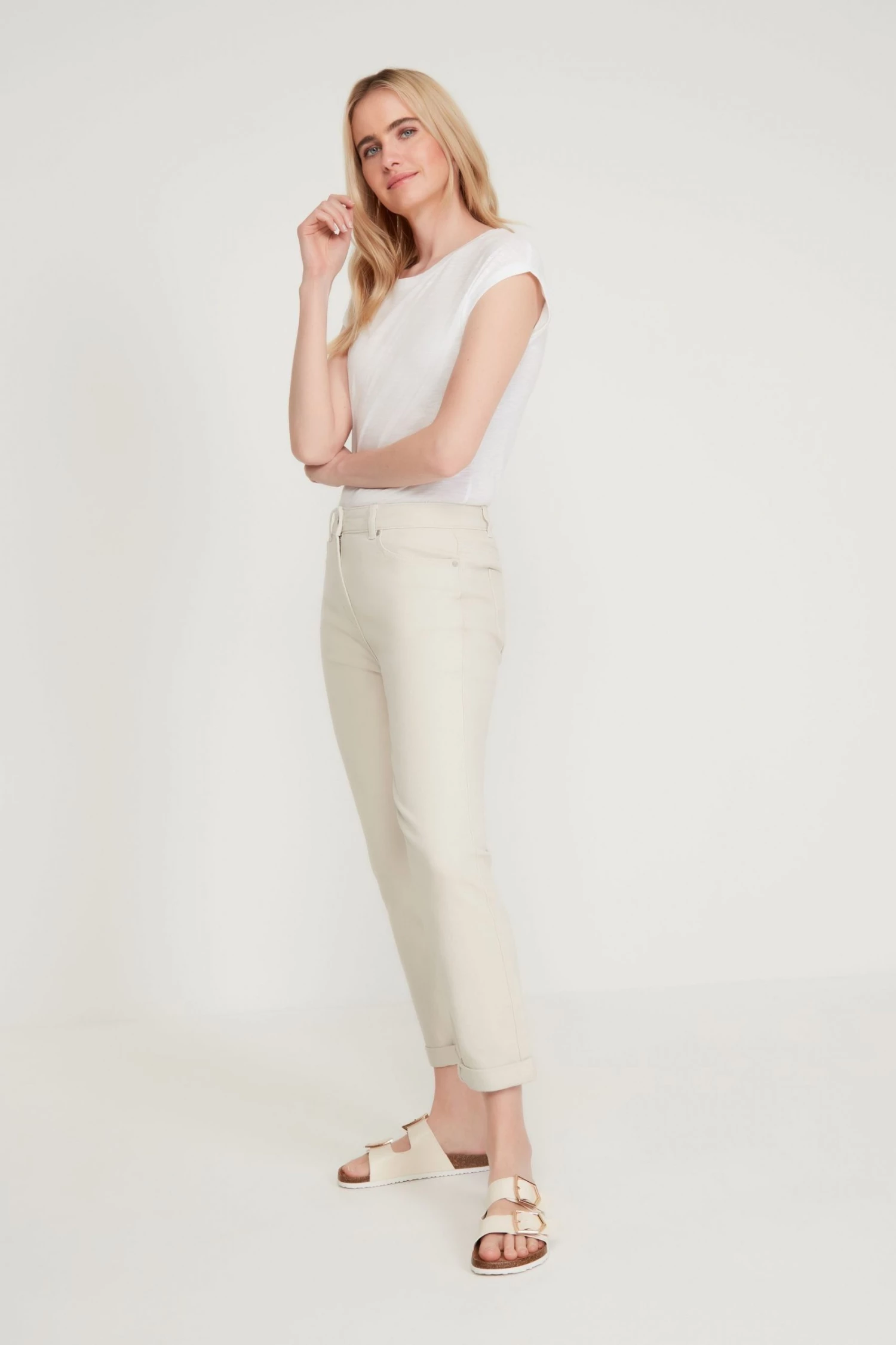 M&Co Cream Mom Jeans 5 M&Co Cream Mom Jeans - Image 3