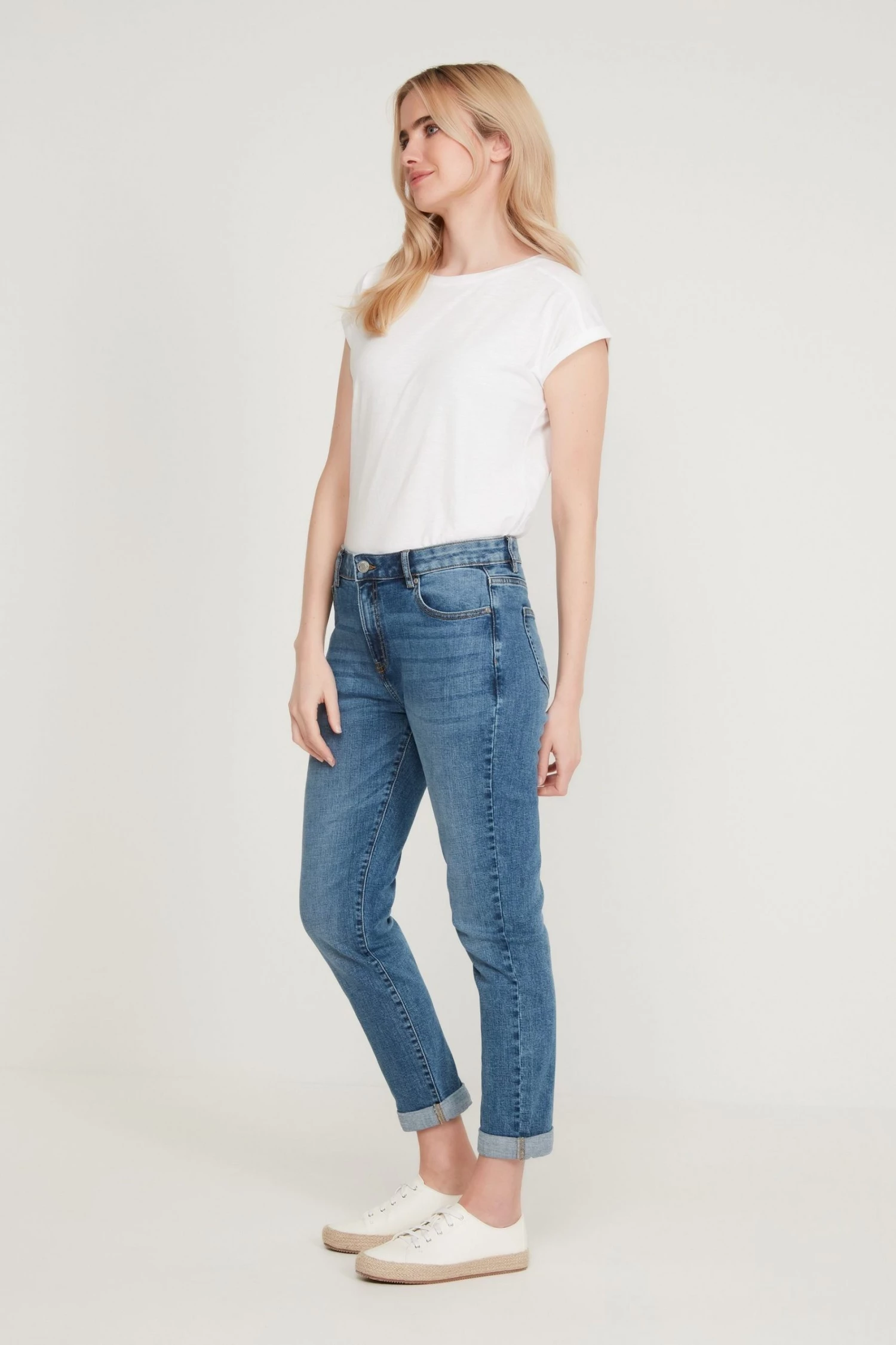 M&Co Blue Slim Leg Boyfriend Jeans 4 M&Co Blue Slim Leg Boyfriend Jeans - Image 2